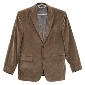 Saddlebred Men's Corduroy Sport Coat Blazer 40R Brown 100% Cotton Suit Jacket‎